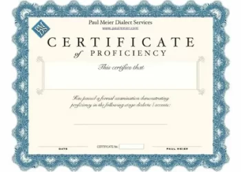 Certification